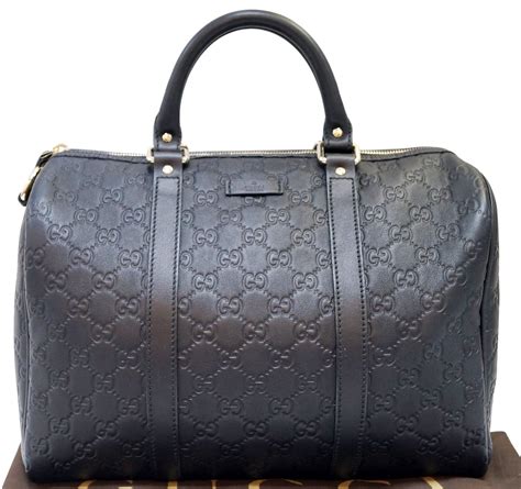 gucci boston bag black leather|gucci bags black soft leather.